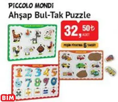 PİCCOLO MONDİ AHŞAP BUL-TAK PUZZLE